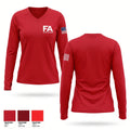 FA Women's Long Sleeve V-neck Shirt - 1