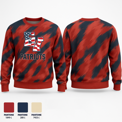Crew Neck Sweatshirt, Patriots, , Teamtime, Team time, sublimation, custom sports apparel, team uniforms, spirit wear, spiritwear, sports uniforms, custom shirts, team store, custom team store, fundraiser sports, apparel fundraiser