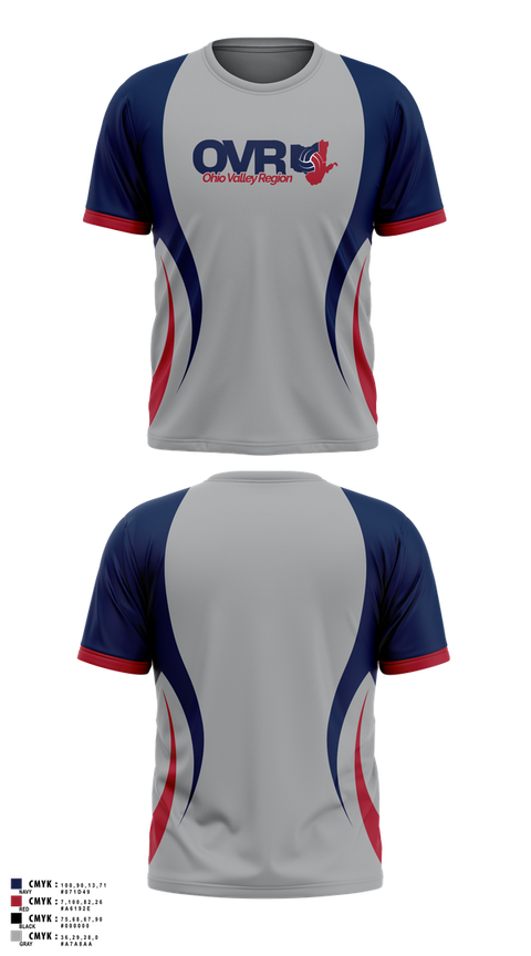 Short Sleeve Performance Shirt, Ohio Valley Region Volleyball, Women's Volleyball, Teamtime, Team time, sublimation, custom sports apparel, team uniforms, spirit wear, spiritwear, sports uniforms, custom shirts, team store, custom team store, fundraiser sports, apparel fundraiser