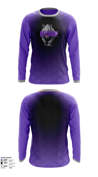 Long Sleeve Performance Shirt, RBC Renegade Elite Rhinos, Men's Basketball, Teamtime, Team time, sublimation, custom sports apparel, team uniforms, spirit wear, spiritwear, sports uniforms, custom shirts, team store, custom team store, fundraiser sports, apparel fundraiser