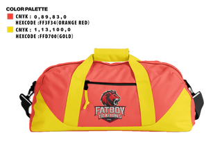 Duffle Bag, FATBOY TRAINING Inc.      #57, Baseball, Teamtime, Team time, sublimation, custom sports apparel, team uniforms, spirit wear, spiritwear, sports uniforms, custom shirts, team store, custom team store, fundraiser sports, apparel fundraiser