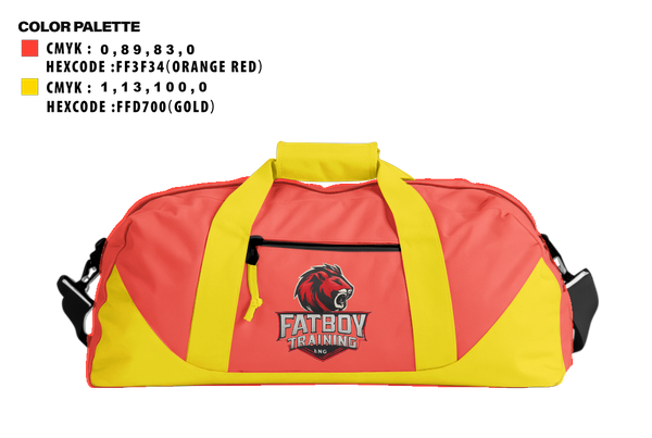 Duffle Bag, FATBOY TRAINING Inc.      #57, Baseball, Teamtime, Team time, sublimation, custom sports apparel, team uniforms, spirit wear, spiritwear, sports uniforms, custom shirts, team store, custom team store, fundraiser sports, apparel fundraiser
