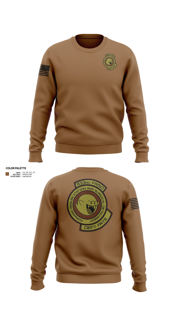 Crew Neck Sweatshirt, 933rd FRSD, Army, Teamtime, Team time, sublimation, custom sports apparel, team uniforms, spirit wear, spiritwear, sports uniforms, custom shirts, team store, custom team store, fundraiser sports, apparel fundraiser
