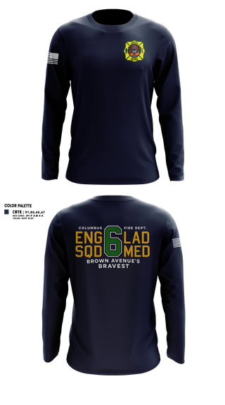Long Sleeve Performance Shirt, Station 6, Fire Department, Teamtime, Team time, sublimation, custom sports apparel, team uniforms, spirit wear, spiritwear, sports uniforms, custom shirts, team store, custom team store, fundraiser sports, apparel fundraiser