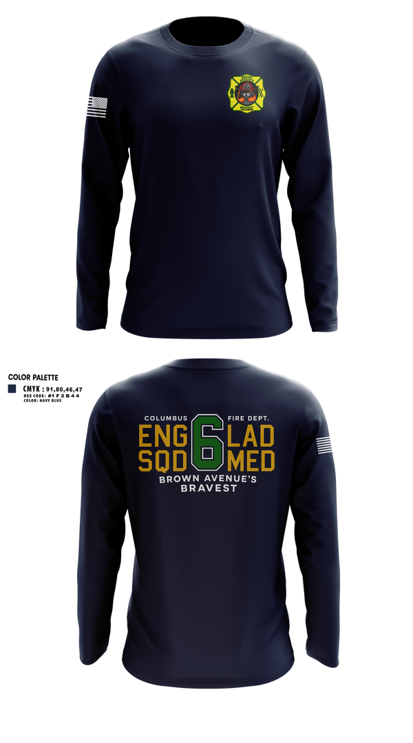 Long Sleeve Performance Shirt, Station 6, Fire Department, Teamtime, Team time, sublimation, custom sports apparel, team uniforms, spirit wear, spiritwear, sports uniforms, custom shirts, team store, custom team store, fundraiser sports, apparel fundraiser