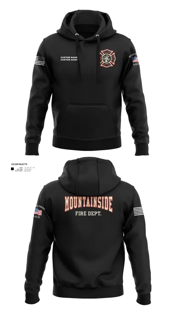 Hoodie, Mountainside Fire Department, Fire Department, Teamtime, Team time, sublimation, custom sports apparel, team uniforms, spirit wear, spiritwear, sports uniforms, custom shirts, team store, custom team store, fundraiser sports, apparel fundraiser