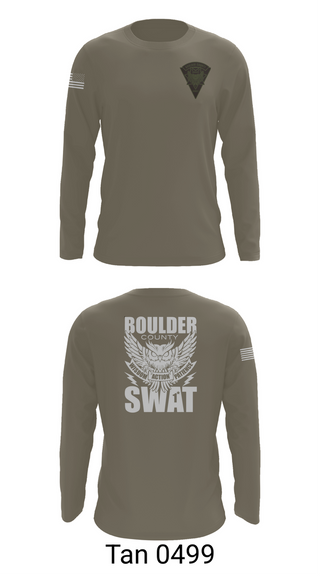 Long Sleeve Performance Shirt, Boulder county Sheriff’s Office, Police, Teamtime, Team time, sublimation, custom sports apparel, team uniforms, spirit wear, spiritwear, sports uniforms, custom shirts, team store, custom team store, fundraiser sports, apparel fundraiser
