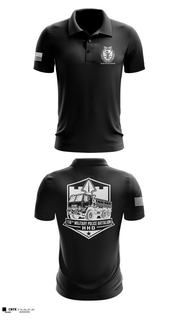 Short Sleeve Performance Polo, 118th Military Police Battalion, National Guard, Teamtime, Team time, sublimation, custom sports apparel, team uniforms, spirit wear, spiritwear, sports uniforms, custom shirts, team store, custom team store, fundraiser sports, apparel fundraiser