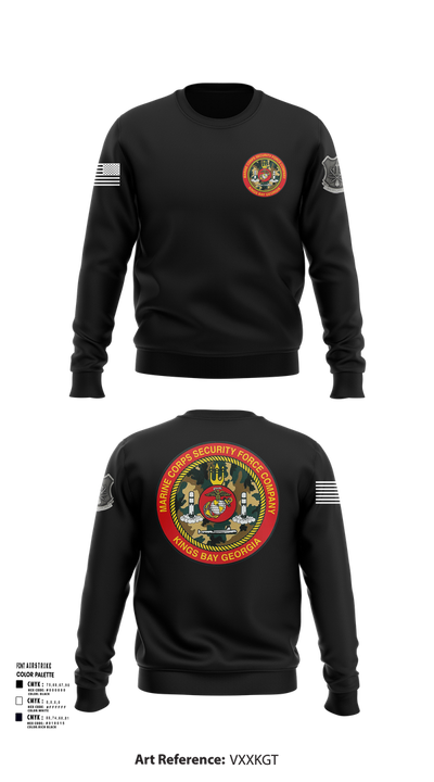 Marine Corps Security Forces Battalion 39264653 Crew Neck Sweatshirt - 101