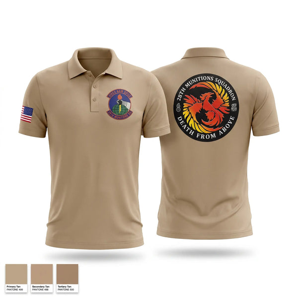 Short Sleeve Performance Polo, 28 Munitions Squadron, Air Force, Teamtime, Team time, sublimation, custom sports apparel, team uniforms, spirit wear, spiritwear, sports uniforms, custom shirts, team store, custom team store, fundraiser sports, apparel fundraiser