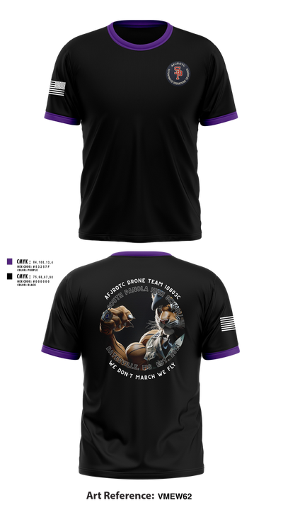 AFJROTC MS-081 DRONE TEAM 88778530 Short Sleeve Performance Shirt - 235
