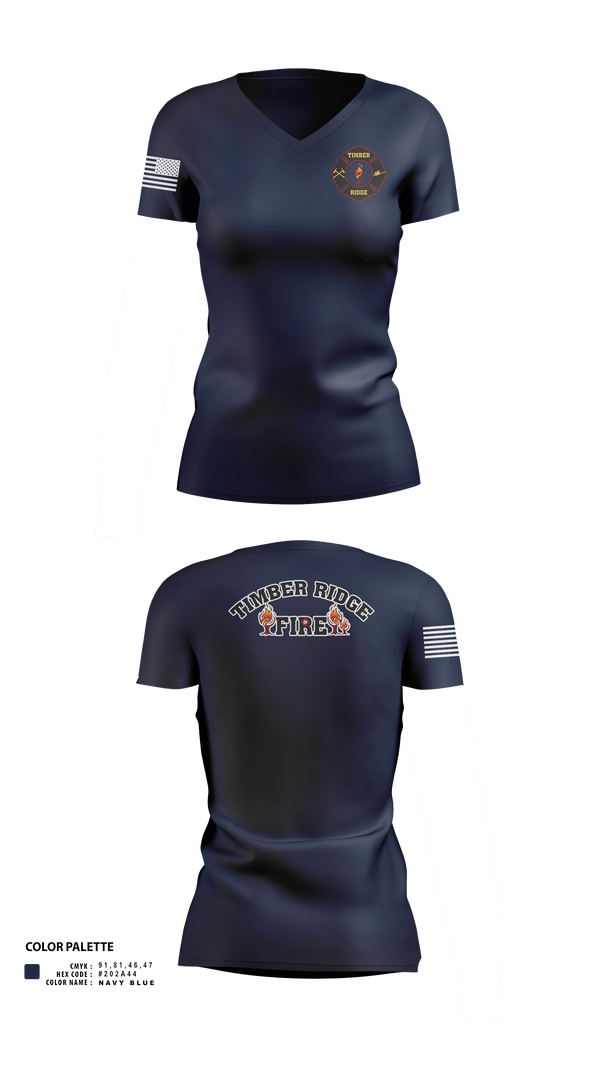 Womens Short Sleeve Vneck Shirt, Timber ridge fire, Fire Department, Teamtime, Team time, sublimation, custom sports apparel, team uniforms, spirit wear, spiritwear, sports uniforms, custom shirts, team store, custom team store, fundraiser sports, apparel fundraiser