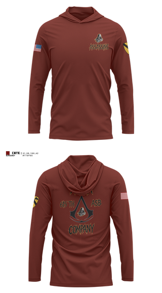 Long Sleeve Performance Shirt with hood, , Army, Teamtime, Team time, sublimation, custom sports apparel, team uniforms, spirit wear, spiritwear, sports uniforms, custom shirts, team store, custom team store, fundraiser sports, apparel fundraiser