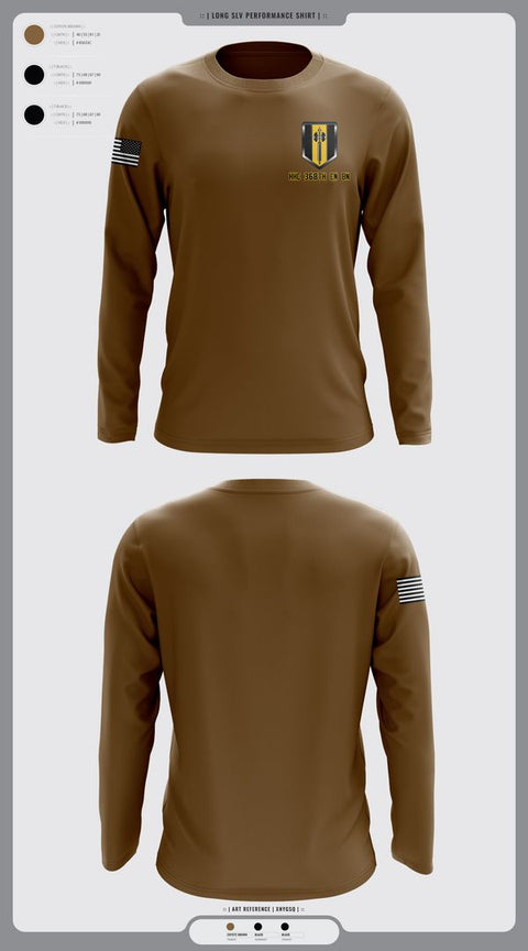 Long Sleeve Performance Shirt, HHC 368th EN BN, , Teamtime, Team time, sublimation, custom sports apparel, team uniforms, spirit wear, spiritwear, sports uniforms, custom shirts, team store, custom team store, fundraiser sports, apparel fundraiser