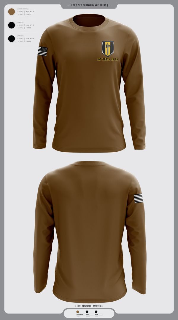 Long Sleeve Performance Shirt, HHC 368th EN BN, , Teamtime, Team time, sublimation, custom sports apparel, team uniforms, spirit wear, spiritwear, sports uniforms, custom shirts, team store, custom team store, fundraiser sports, apparel fundraiser