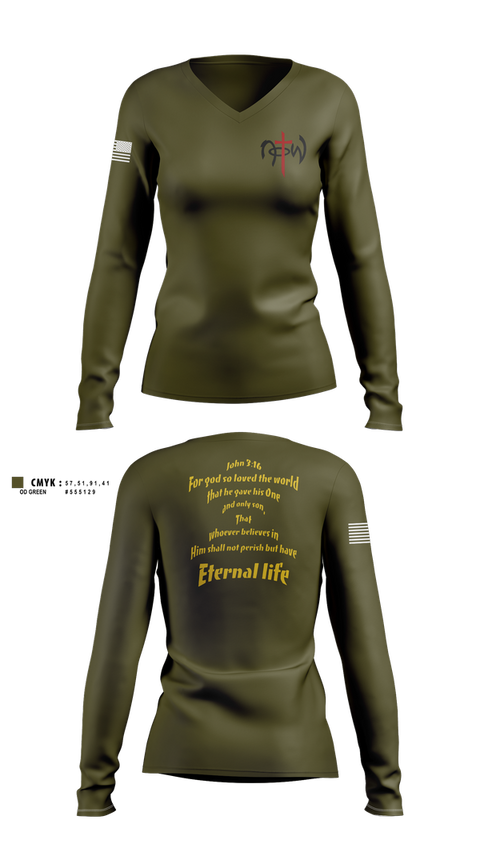 Womens Long Sleeve Vneck Shirt, 7th ESB, , Teamtime, Team time, sublimation, custom sports apparel, team uniforms, spirit wear, spiritwear, sports uniforms, custom shirts, team store, custom team store, fundraiser sports, apparel fundraiser