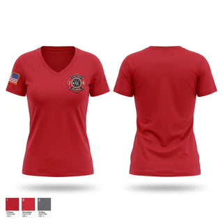 Womens Short Sleeve Vneck Shirt, Williams Township Fire Company, Fire Department, Teamtime, Team time, sublimation, custom sports apparel, team uniforms, spirit wear, spiritwear, sports uniforms, custom shirts, team store, custom team store, fundraiser sports, apparel fundraiser