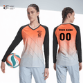 Waterloo East Volleyball 11844990 Women's Long Sleeve V-neck Shirt - 2