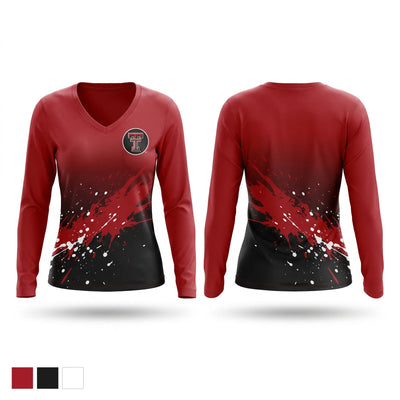 Tualatin Timberwolves Women's Long Sleeve V-neck Shirt - 1