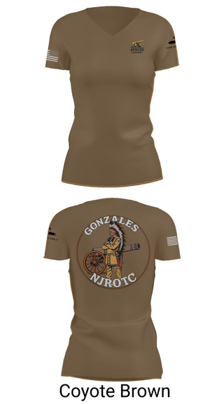 Womens Short Sleeve Vneck Shirt, NJROTC Apache Company, , Teamtime, Team time, sublimation, custom sports apparel, team uniforms, spirit wear, spiritwear, sports uniforms, custom shirts, team store, custom team store, fundraiser sports, apparel fundraiser