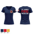 St. James Volunteer Fire Department Women's Short Sleeve V-neck Shirt - 1