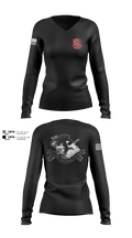 Pershing Rifles, Company L-4 59205513 Women's Long Sleeve V-neck Shirt - 2