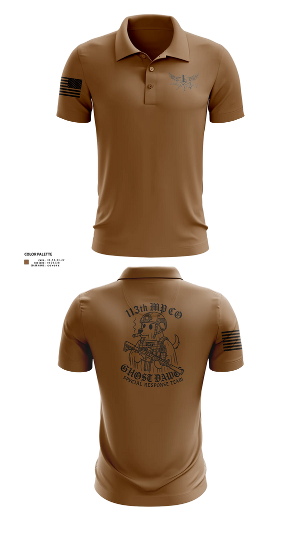 Short Sleeve Performance Polo, 113th MP CO, Army, Teamtime, Team time, sublimation, custom sports apparel, team uniforms, spirit wear, spiritwear, sports uniforms, custom shirts, team store, custom team store, fundraiser sports, apparel fundraiser