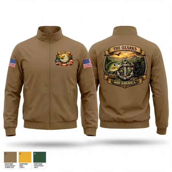 Windbreaker, Ozark Mid America, Navy, Teamtime, Team time, sublimation, custom sports apparel, team uniforms, spirit wear, spiritwear, sports uniforms, custom shirts, team store, custom team store, fundraiser sports, apparel fundraiser