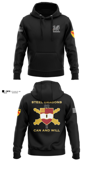 Hoodie, 2nd Battalion 82nd Field Artillery “Steel Dragon”, Army, Teamtime, Team time, sublimation, custom sports apparel, team uniforms, spirit wear, spiritwear, sports uniforms, custom shirts, team store, custom team store, fundraiser sports, apparel fundraiser