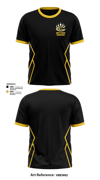 Gray's Creek Basketball 50422407 Short Sleeve Performance Shirt - 1