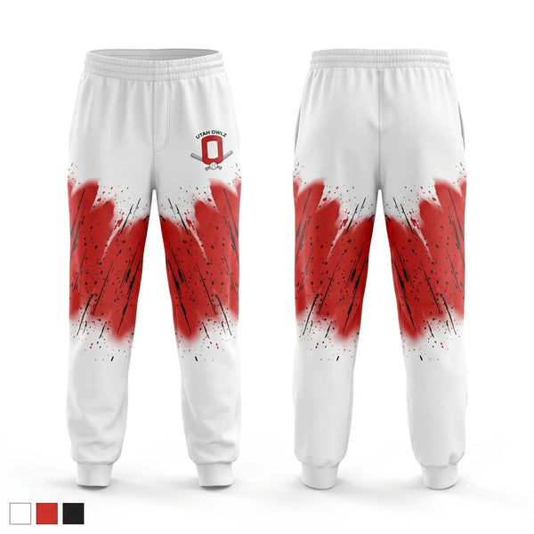 Sweatpants, Utah Owlz, Baseball, Teamtime, Team time, sublimation, custom sports apparel, team uniforms, spirit wear, spiritwear, sports uniforms, custom shirts, team store, custom team store, fundraiser sports, apparel fundraiser