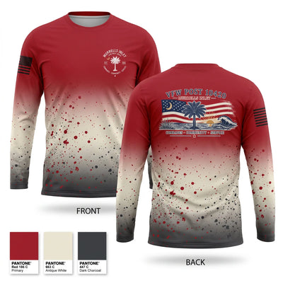 VFW post 10420 Long Sleeve Performance Shirt - 1