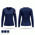 Rural Pope County Fire Protection District Women's Long Sleeve V-neck Shirt - 1