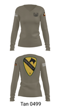 1st cav Div 3abct 85829502 Women's Long Sleeve V-neck Shirt - 77
