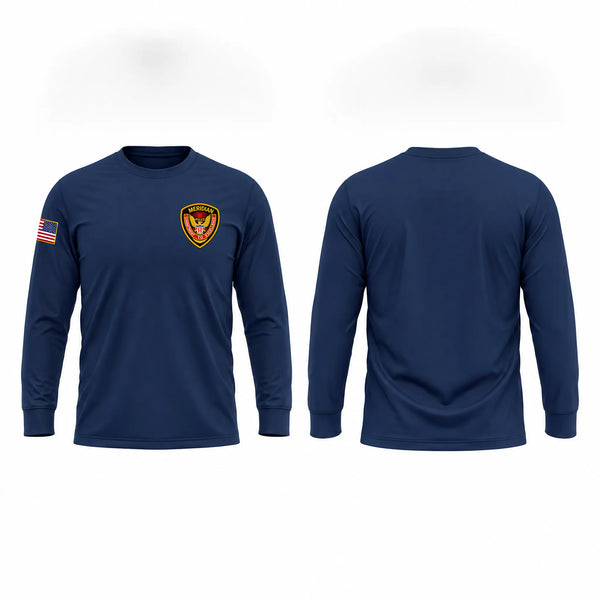 Long Sleeve Performance Shirt, Meridian Police Department, Police, Teamtime, Team time, sublimation, custom sports apparel, team uniforms, spirit wear, spiritwear, sports uniforms, custom shirts, team store, custom team store, fundraiser sports, apparel fundraiser
