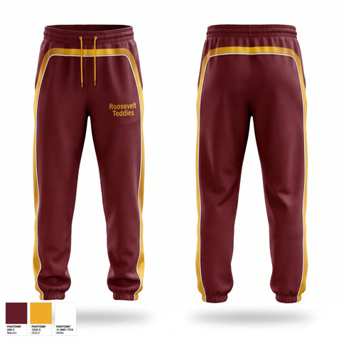 Sweatpants, Roosevelt Teddies, Women's Basketball, Teamtime, Team time, sublimation, custom sports apparel, team uniforms, spirit wear, spiritwear, sports uniforms, custom shirts, team store, custom team store, fundraiser sports, apparel fundraiser