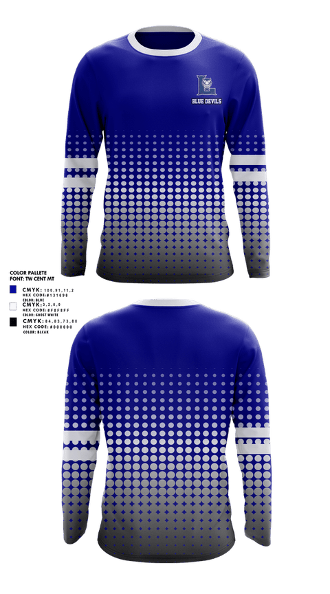 Long Sleeve Performance Shirt, Blue devils, , Teamtime, Team time, sublimation, custom sports apparel, team uniforms, spirit wear, spiritwear, sports uniforms, custom shirts, team store, custom team store, fundraiser sports, apparel fundraiser