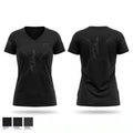 Spar10 Women's Short Sleeve V-neck Shirt - 1