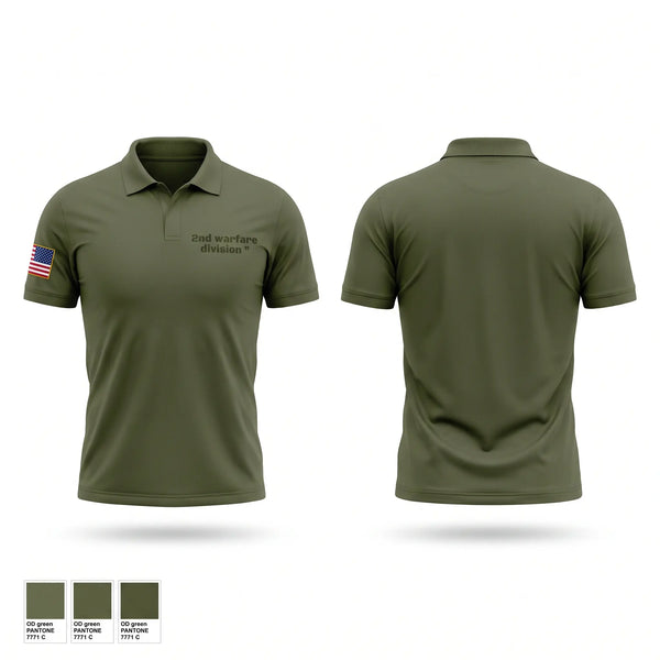 Short Sleeve Performance Polo, 2nd warfare division, Navy, Teamtime, Team time, sublimation, custom sports apparel, team uniforms, spirit wear, spiritwear, sports uniforms, custom shirts, team store, custom team store, fundraiser sports, apparel fundraiser