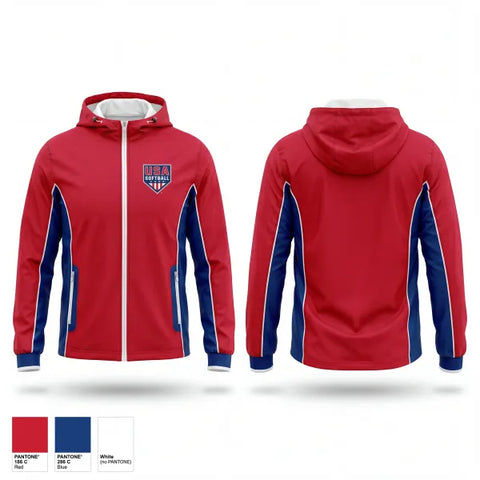 Windbreaker, USA Softball of Alaska, Softball, Teamtime, Team time, sublimation, custom sports apparel, team uniforms, spirit wear, spiritwear, sports uniforms, custom shirts, team store, custom team store, fundraiser sports, apparel fundraiser