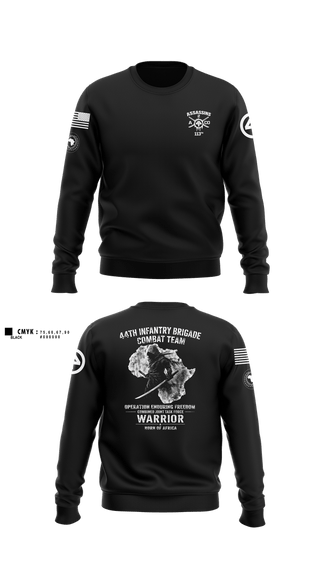 Crew Neck Sweatshirt, 44th IBCT, Army, Teamtime, Team time, sublimation, custom sports apparel, team uniforms, spirit wear, spiritwear, sports uniforms, custom shirts, team store, custom team store, fundraiser sports, apparel fundraiser