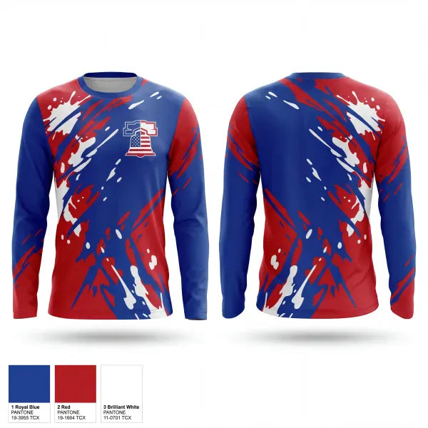 Long Sleeve Performance Shirt, Liberty Bell Baseball, Baseball, Teamtime, Team time, sublimation, custom sports apparel, team uniforms, spirit wear, spiritwear, sports uniforms, custom shirts, team store, custom team store, fundraiser sports, apparel fundraiser