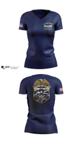 Station Fire island NY 60695571 Women's Short Sleeve V-neck Shirt - 100