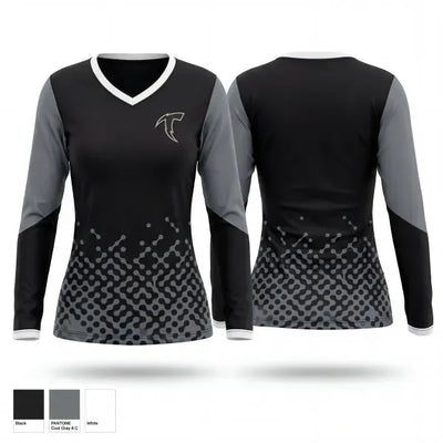 Osage Thunder 38195639 Women's Long Sleeve V-neck Shirt - 1 (2)