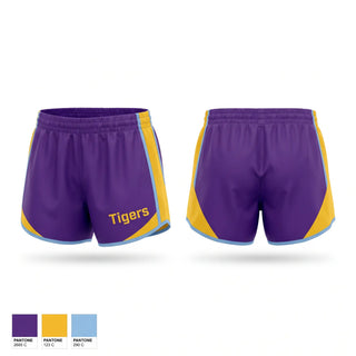 Womens Shorts, Tigers, Wrestling, Teamtime, Team time, sublimation, custom sports apparel, team uniforms, spirit wear, spiritwear, sports uniforms, custom shirts, team store, custom team store, fundraiser sports, apparel fundraiser