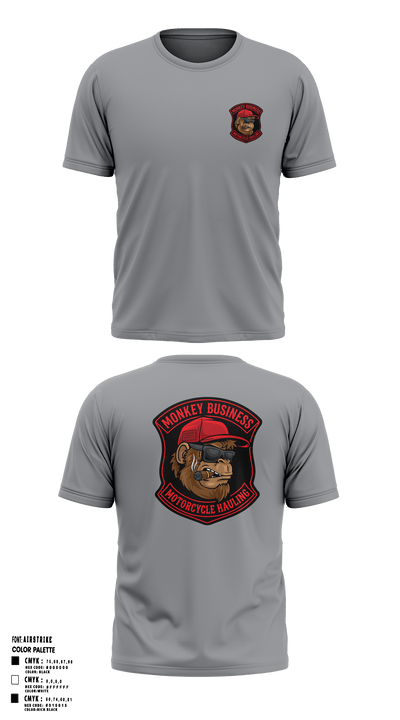 Monkey Business Motorcycke Hauling 24871532 Soft Poly Tee Cotton Like Feel - 8