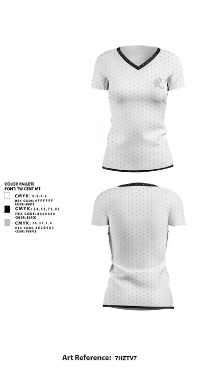 Reynoldsburg Raiders 31464727 Women's Short Sleeve V-neck Shirt - 6 (1)