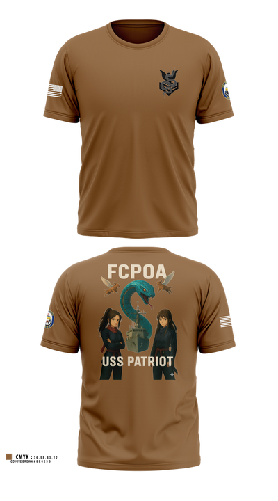 USS PATRIOT FCPOA 2 Old School Cotton Feel Shirt - 100