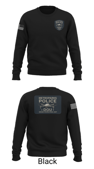 Crew Neck Sweatshirt, Drone Operations Unit, Police, Teamtime, Team time, sublimation, custom sports apparel, team uniforms, spirit wear, spiritwear, sports uniforms, custom shirts, team store, custom team store, fundraiser sports, apparel fundraiser