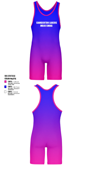 Wrestling Singlet, Camdenton LakersMojo Swag, Wrestling, Teamtime, Team time, sublimation, custom sports apparel, team uniforms, spirit wear, spiritwear, sports uniforms, custom shirts, team store, custom team store, fundraiser sports, apparel fundraiser
